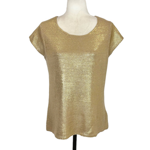 Worthington knit gold foil sweater